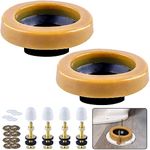 Wax Ring Toilet Kit,Includes Flanges and Bolts for Reinstalling the Toilet, Fits 3-inch or 4-inch Waste Lines(2 PCS)