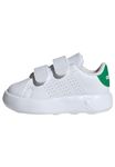 adidas Advantage Shoes Kids Sneaker, Cloud White/Cloud White/Green, 5.5 UK