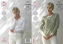 King Cole 5294 Knitting Pattern Womens Easy Knit Raglan Cardigan and Sweater in Galaxy DK