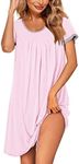 Ekouaer Nightgown Womens Loose Fit 