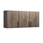 Prepac Elite 3 Door Wall Mounted Storage Cabinet, 54" W x 24" H x 12" D, Drifted Gray