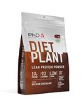 PhD Nutrition Diet Plant, High Protein Lean Matrix, Vegan Diet Protein Powder, Belgian Chocolate, 18g of Plant Protein, 40 Servings Per 1 kg Bag (Packaging May Vary)