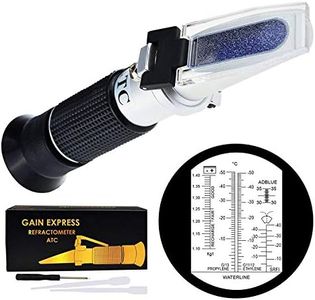 Gain Express 6-in-1 Automotive Car Refractometer ATC for Adblue/Antifreeze/Battery Acid/Windshield Fluid, Coolant Charge Specific Gravity Density Condition