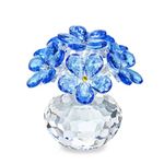 H&D HYALINE & DORA Blue Crystal Flower Figurine Forget Me Not,Crystal Flower Gifts for Mom Wife Girlfriend,Crystal Glass Flower Ornaments for Home Office Tabletop Centerpieces