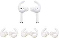 Zotech 3 Pairs AirPods Ear Hooks Cover Earbuds Tips Compatible with Apple AirPods 1 & AirPods 2 or EarPods (White)