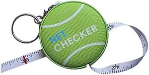 Scoring Right Tennis Net Height Mini Measuring Tape and Keyring, Portable 59 Inch Flexible Measuring Tape for Measuring Tennis Net Height, Green