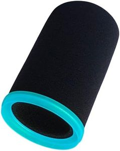 RhymKawa Black Pop Filter with Cyan Ring for Shure SM7B/SM7dB