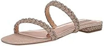 Badgley Mischka Women's Femme Flat Sandal, Soft Gold, 3.5 UK