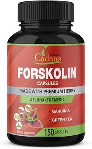 Organic Cadane Forskolin Supplements 5000mg, 5 Month Supply, 150 Capsules & Turmeric Curcumin, Arjuna, Garcinia Cambogia, Green Tea |Supports Nourishing Diet, Energy Booster |Coleus Forskohlii Extract