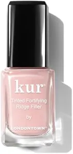 LONDONTOWN Kur Nail Ridge Filler - Smoother - Strengthener - Filler for Damaged Uneven Nails - Fortifying, Self Leveling Base, Vegan, Cruelty Free, Paraben Free, Petal Pink, 0.4 fl oz