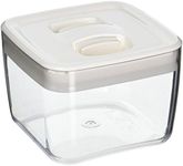 Click Clack Cube 1-Quart Storage Container with Red Lid 1-Quart White