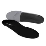 superfeet Men's BLACK Inserts for Dress and Athletic Footwear, Flexible Thin Insole, Black, C UK 4-5.5