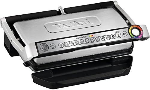 Tefal OptiGrill+ XL GC722D40 Intelligent Health Grill, 9 Automatic Settings, Stainless Steel, 2180W, 6-8 Portions, 48.9 x 38.2 x 22.8 cm, Silver