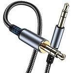 3.5mm AUX Audio Male to Male Stereo Jack Cable, KOOPAO 3.5mm Aux Auxiliary Audio HiFi Sound Nylon Braided Cord for All 3.5mm-Enabled Devices Headphones iPhones IPads, Home Speaker, Cars 3.28Ft