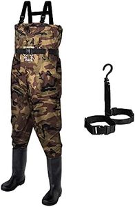 FLY FISHING HERO Chest Waders for Men with Boots Hunting Waders Fishing Boots Neoprene Waders for Women Free Hangers Included (Camo 12)