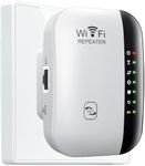 7 Lights WiFi Extender Signal Booster Up to 5000sq.ft and 50 Device, WiFi Range Extender, Wireless Internet Repeater, Long Range Amplifier w/Ethernet Port, 1-Key Setup, Access Point, Alexa Compatiable