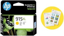 HP 915XL Genuine Original Yellow Ink Printer Cartridge works with HP OfficeJet 8010, HP OfficeJet Pro 8020, HP OfficeJet Pro 8030 All-in-One Printer series - (3YM21AA)