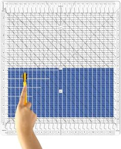Quilting Ruler- 12.5 * 12.5" Slotted Rulers for Quilting and Sewing Quilt Strip Rulers for Fabric Precise Cutting