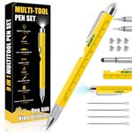 Pen Gifts for Men, 9 in 1 Multitool Pen, Cool Gadgets Tools for Men, Birthday Gifts for Men Who Have Everything, Unique Gifts for Men, Husband, Grandpa, Engineer, Handyman