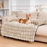 FUNNY FUZZY Dog Couch Bed, Calming Luxurious Large Pet Sofa Cover Washable