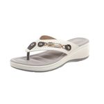 Orthopedic Sandals Flip Flops Women UK Clearance, Ladies Arch Support Thong Sandal Open Toe Wedge Slippers Metal Buckle Shower Slider House Shoes Anti Slip Slides Comfortable Slip on Slipper