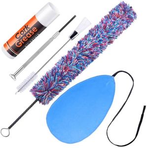 Flute Care Cleaner Kit with Cork Grease,Multifunctional Cleaning Brush, Cotton Cleaning Brush, Swab and Screw, Niantime Flute Cleaning Kit for Base Maintenance