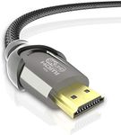 8K HDMI Cable, AUDIANO HDMI 2.1 48Gbps High Speed Nylon Braided HDMI Cord with eARC HDR10 4:4:4, 4K HDMI Cable Compatible with Apple Fire LG/Samsung QLED TV PS4/5 Switch Xbox/Blu-ray/Projector-3M/10ft