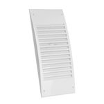 140x300mm / 5.5x12 inch Air Vent Cover - Adjustable Ventilation Grille with Flyscreen - ABS Plastic White