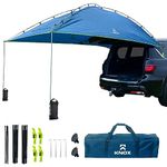 KNOX Universal Canopy Tent for Camping, Pop Up Canopy Tent Awning, Compatible with Truck Tailgate, SUV, RV, Van, Portable Teardrop Awning Shade for Camping, Beach, Picnics (Blue)