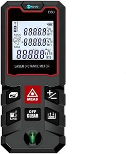 SKADIOO Digital Laser Distance Meter Portable Digital Measuring Device | Laser Distance Meter (50 m Range) | Measure Tool with Voice Broadcasting, Pythagorean Calculation, Area and Volume