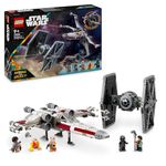 LEGO Star Wars TIE Fighter & X-Wing Mash-up Set, Starfighter Building Toy 9 Plus Year Old for Kids, Vehicles with 4 Minifigures and a Droid Figure, Creative Gift for Boys, Girls and Fans 75393