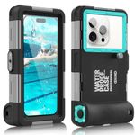 Underwater Phone Case for Snorkeling, Diving Phone Case for iPhone 16/15/14/13/12/11 Pro Max/XR/XS/X Samsung Galaxy S24/S23/S22/S21, Professional 50ft Underwater Photo Video Cover, Teal