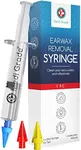 Medi Grade Ear Syringe Ear Wax Removal Kit with 3 Quad-stream Tips - Water Irrigation Ear Cleaner Ear Wax Remover for Improved Hearing Clarity and Aural Hygiene - Ear Syringe Kit Earwax Remover Tool