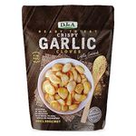 DJ & A Crispy Garlic Cloves - 100% Natural, Non GMO, Plant Based Healthy Snacks - Vegetable Crisps Multipack - Pack of 4 x 45 Grams