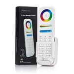 Auraglow Wireless 8-Zone Programmable 2.4GHz Radio Frequency RF Remote Control RGB Colour, Brightness and Temperature Control