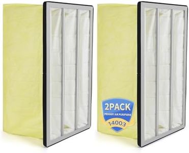 Synthetic Pocket Replacement Air Filter Compatible With JET AFS-1000B AFS-1000C 708733 and JDS Air-Tech HP Air-Tech 750-ER 14003 and Powermatic 1791082,MERV 14 3 Inner Bag Filter, 2PCS(24x12x12)