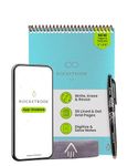 Rocketbook Flip Reusable Smart Notepad, Top Bound Notebook Executive Size 6x8.8, Teal - Lined and Dotted Pages, App-Connected, Erasable, Ideal for Righties and Lefties