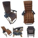 Amaze Folding Portable Zero Gravity Compact Easy Push Back Rocking oscillating Reclining Designer Relax Chair- 08 Brown Flowers