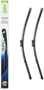 VALEO Silencio Wiper - VF473 - Kit of High Performance, Superior Road Visibility, Easy Installation Original Flat Blades 650mm/650mm - Front - Set of 2 Wiper Blades - 574673