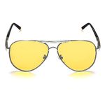 ROCKNIGHT Polarized Night Vision Sunglasses for Men Women Metal Driving Sunglasses Anti Glare UV400 Yellow Sunglasses