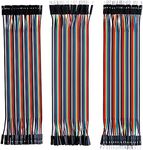 MMOBIEL 120 Pcs Multicolored Dupont Breadboard Jumper Wires 40-pin M/F, 40-pin M/M, 40-pin F/F Ribbon Cables Kit Compatible with DIY Arduino, Raspberry Pi 2 3 4 Projects, Length 20cm / 8 Inch