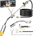 PAULINN Propane Torch Weed Burner, 340,000 BTU Weed Torch Weeder with POL CGA 510 11.5FT Hose
