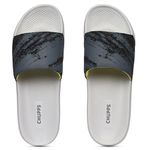 CHUPPS Urban One Cat-a-Mood Slider for Men, FOAM6 Upper Technology (6mm Foam) Snug Fit with Airsoft Footbed (Contoured & Cushioned) for Super Comfort Flip Flop Slipper Grey