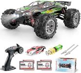 Hosim 2845 Brushless 55+ KMH 4WD High Speed RC Monster Truck, 1:16 Scale RC Car All Terrain Off-Road Waterproof 2.4GHZ Hobby Grade Remote Control Vehicle for Adults Children(Green)