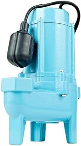 Little Giant 15SC-CIA-RF 115 Volt, 3/4 HP, 7800 GPH, Sewage Pump with Piggy-back Tethered Float Switch, 20-Ft. Cord, Blue, 14942786