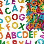 READY 2 LEARN Glitter Foam Stickers - Alphabet - Pack of 156 Letters - Self-Adhesive Stickers for Kids - Stickers for Scrapbooks, Cards and More