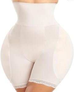 VENDAU Hip Pads for Women Shapewear with Butt Pads Shapewear Hip Dip Shapewear Hip Pads for Crossdressers Fake Hip Enhancer, Off-white, Small