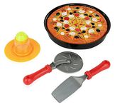 Number 1 in Gadgets 11 Piece Pizza Set for Kids; Play Food Toy Set; Great for a Pretend Pizza Party; Fast Food Cooking And Cutting Play Set Toy., Multicolor