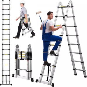 5M Telescoping Ladder – 330lb Capacity, Portable Extension Ladder