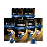 COFFEEZA Classico Aluminium Coffee Capsules, Intensity - 6 |100% Arabica Coffee | Nespresso Compatible Coffee Pods | Box Of 6 (60 Capsules), 600 Gram